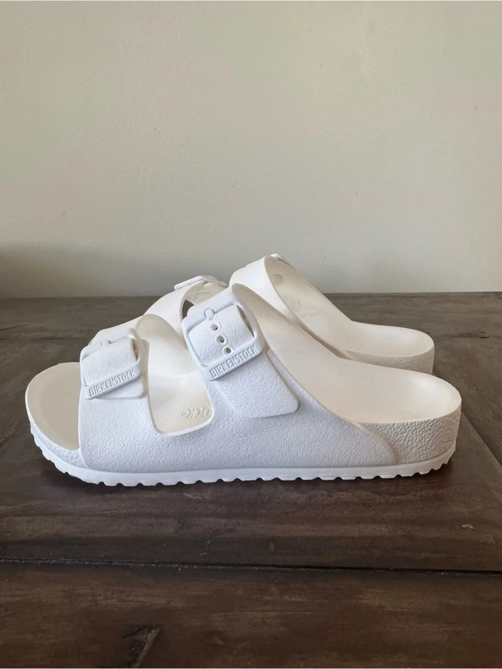 Birkenstock Arizona buckle EVA white waterproof lightweight sandals kids 3.5